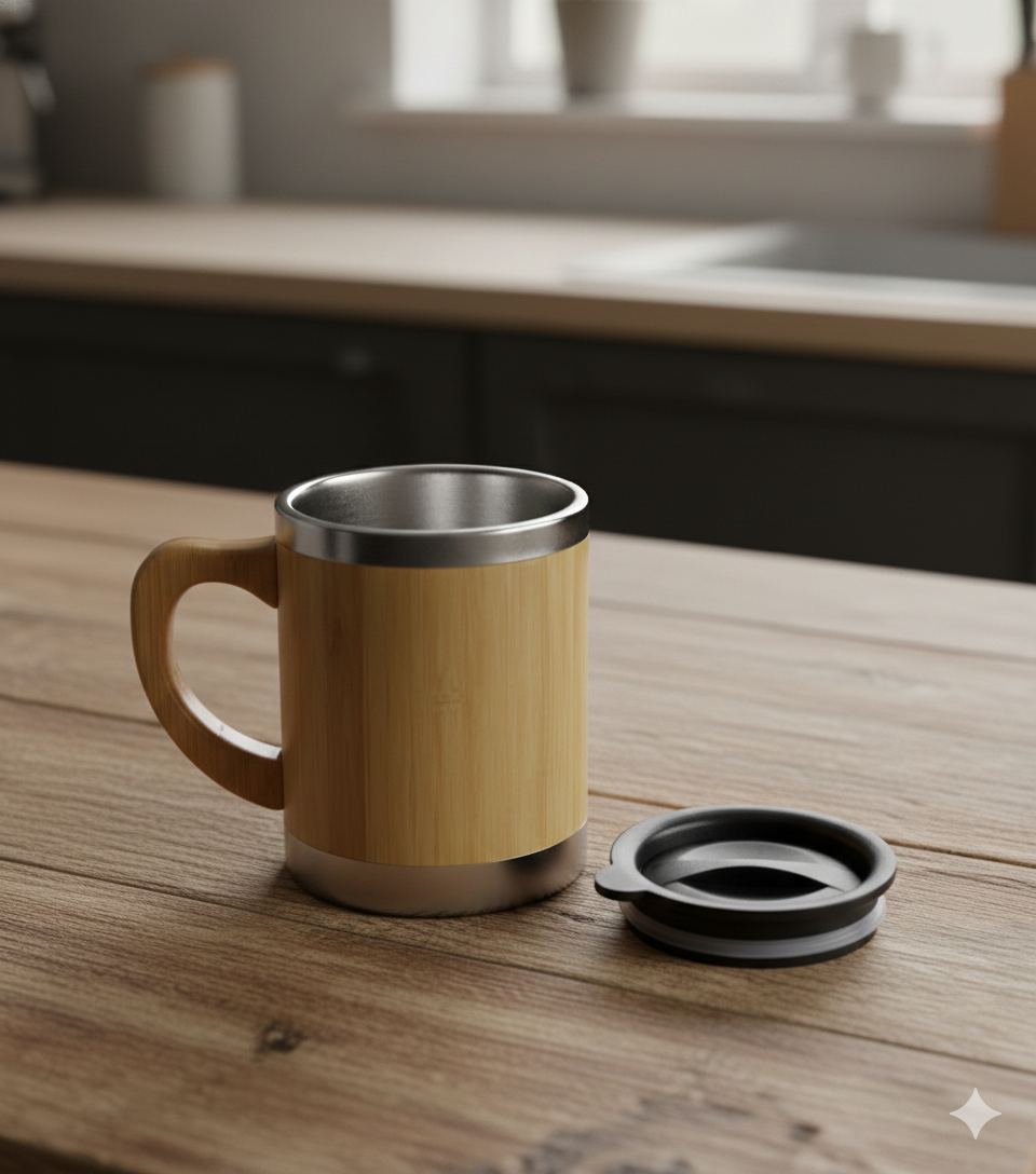 Bamboo & Stainless Steel Travel Mug
