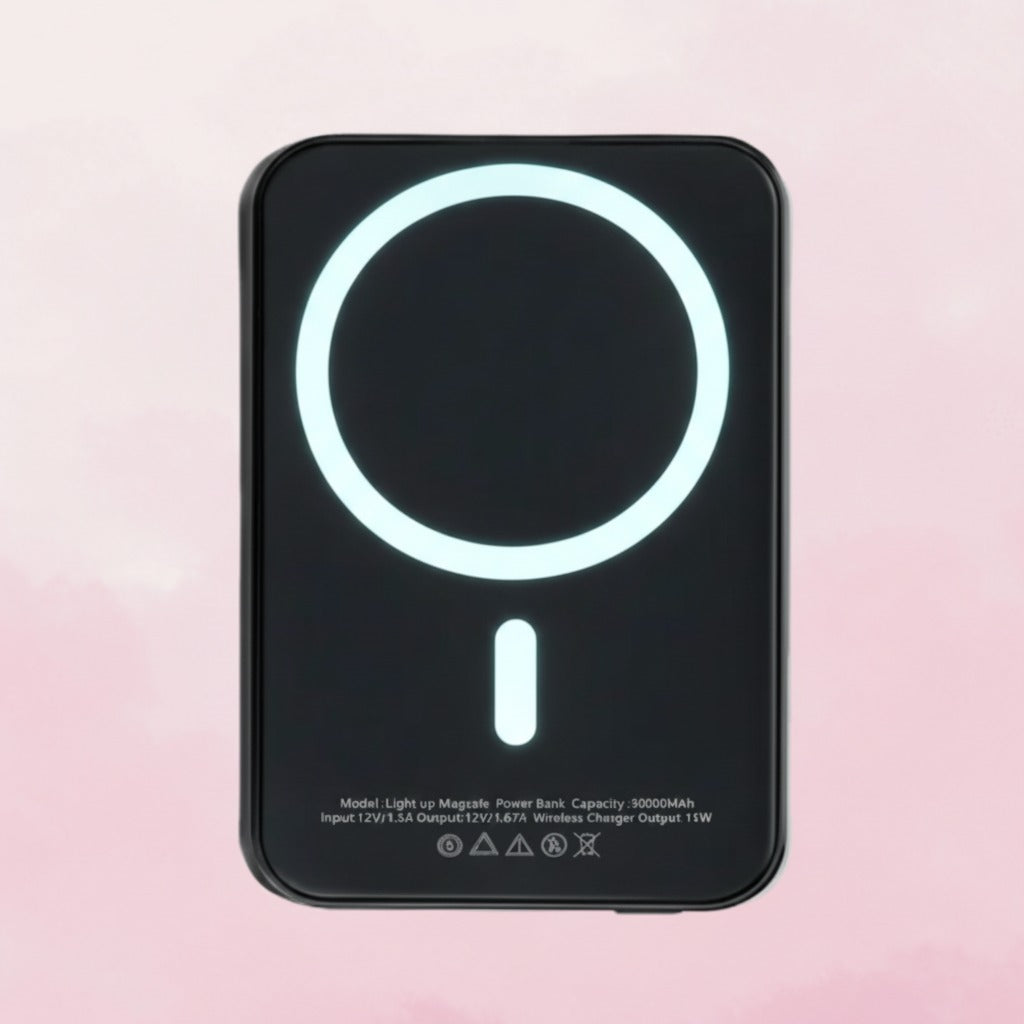 MagSafe Wireless Power Bank 10,000mAh with Light-Up Logo | 15W Fast Charging
