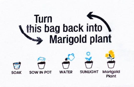 Plantable Marigold Seed Paper Bags