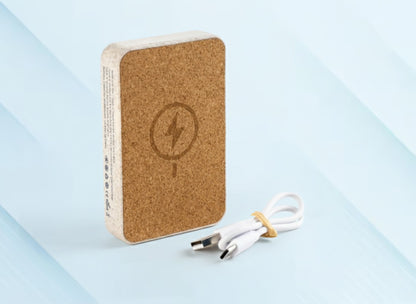 Cork MagSafe Wireless Power Bank 10,000mAh with Foldable Stand | 15W Fast Charging