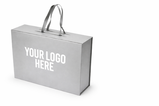 Foldable Gift Box with Magnetic Closure & Ribbon Handle