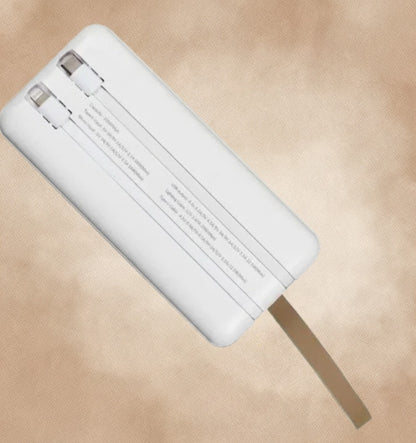 Fast Charging Digital Power Bank 30,000mAh with Flashlight & Leather Strap