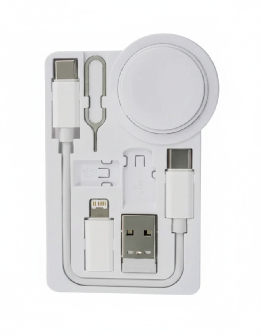 60W Charging Cable Kit with iWatch Charging Pad in PU Leather Pouch