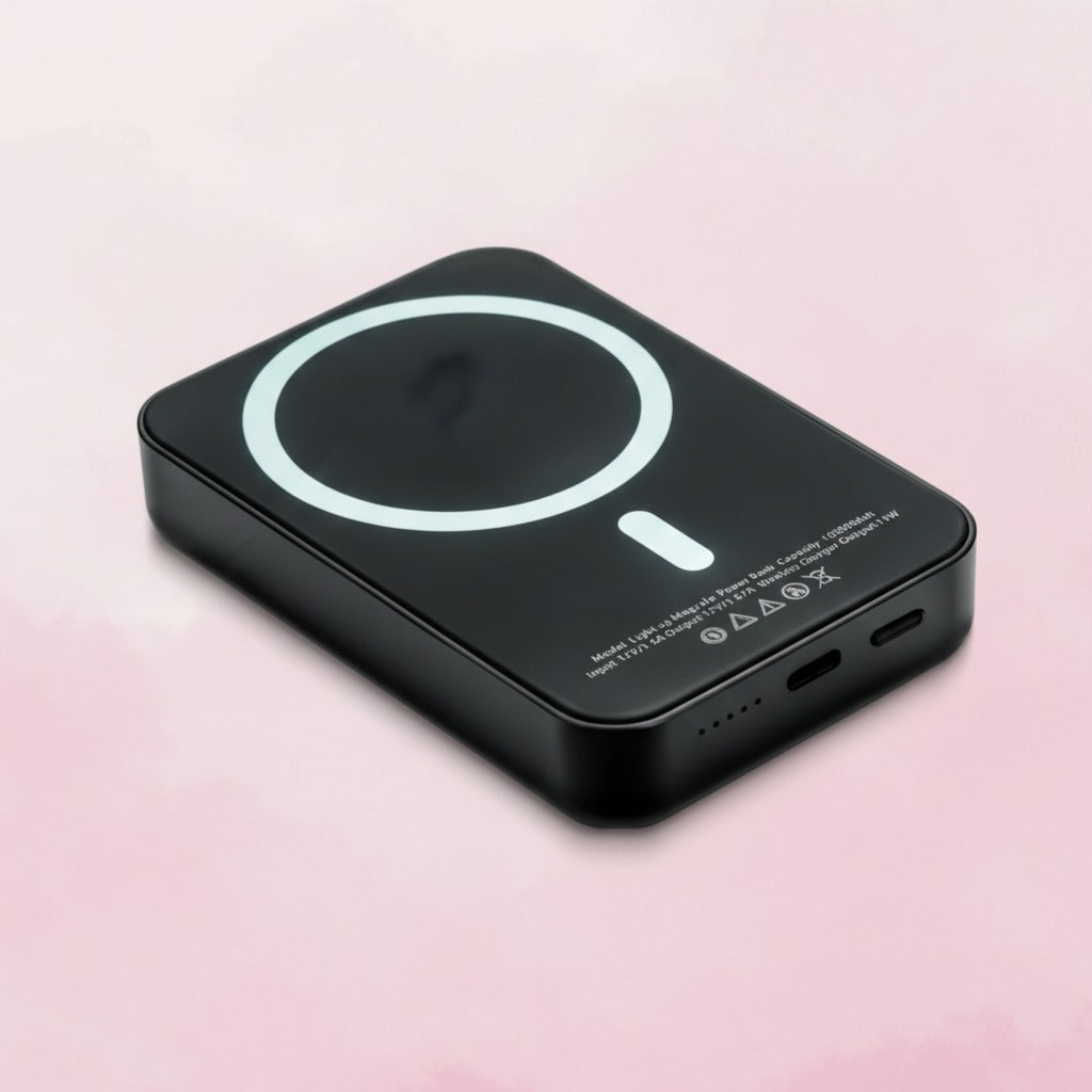 MagSafe Wireless Power Bank 10,000mAh with Light-Up Logo | 15W Fast Charging