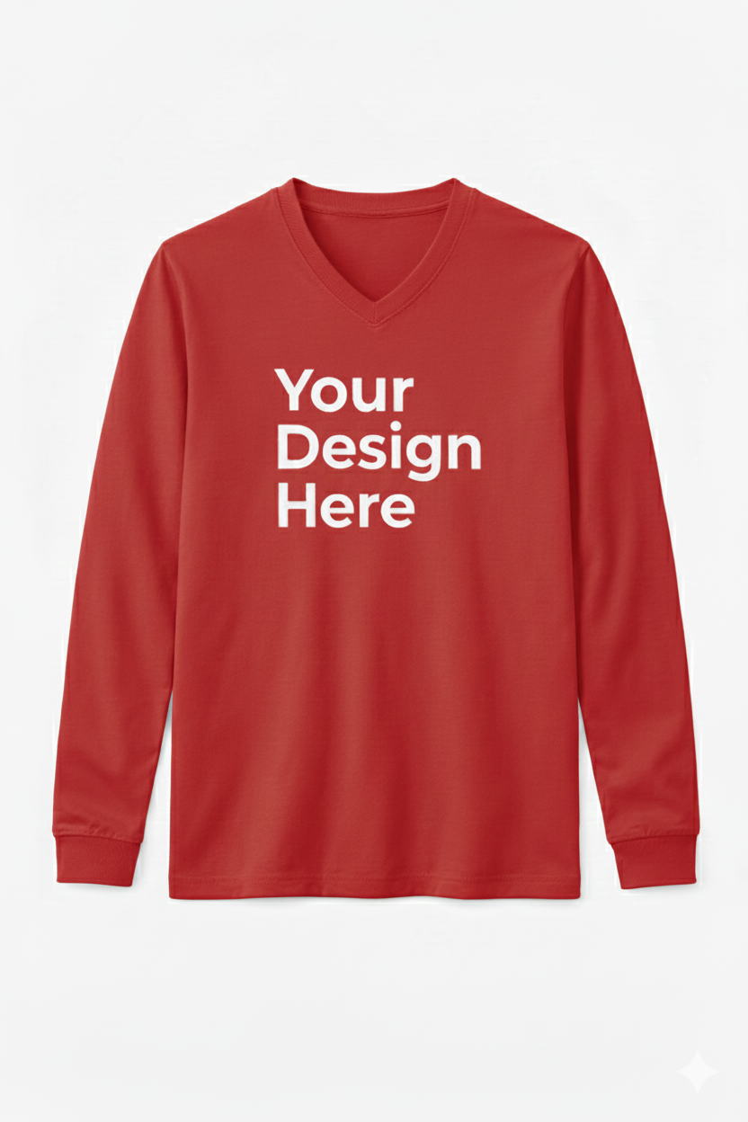 V-Neck T-Shirt (Long Sleeve)