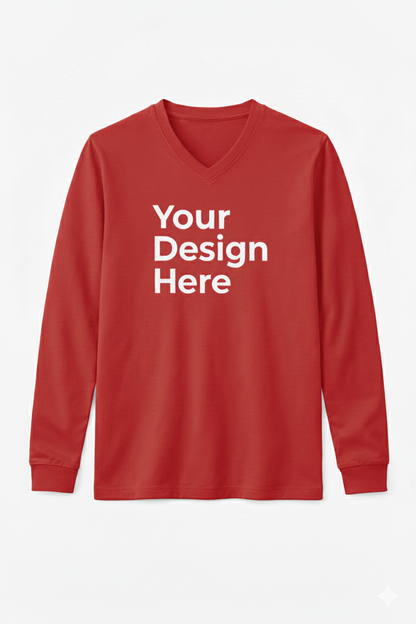 V-Neck T-Shirt (Long Sleeve)